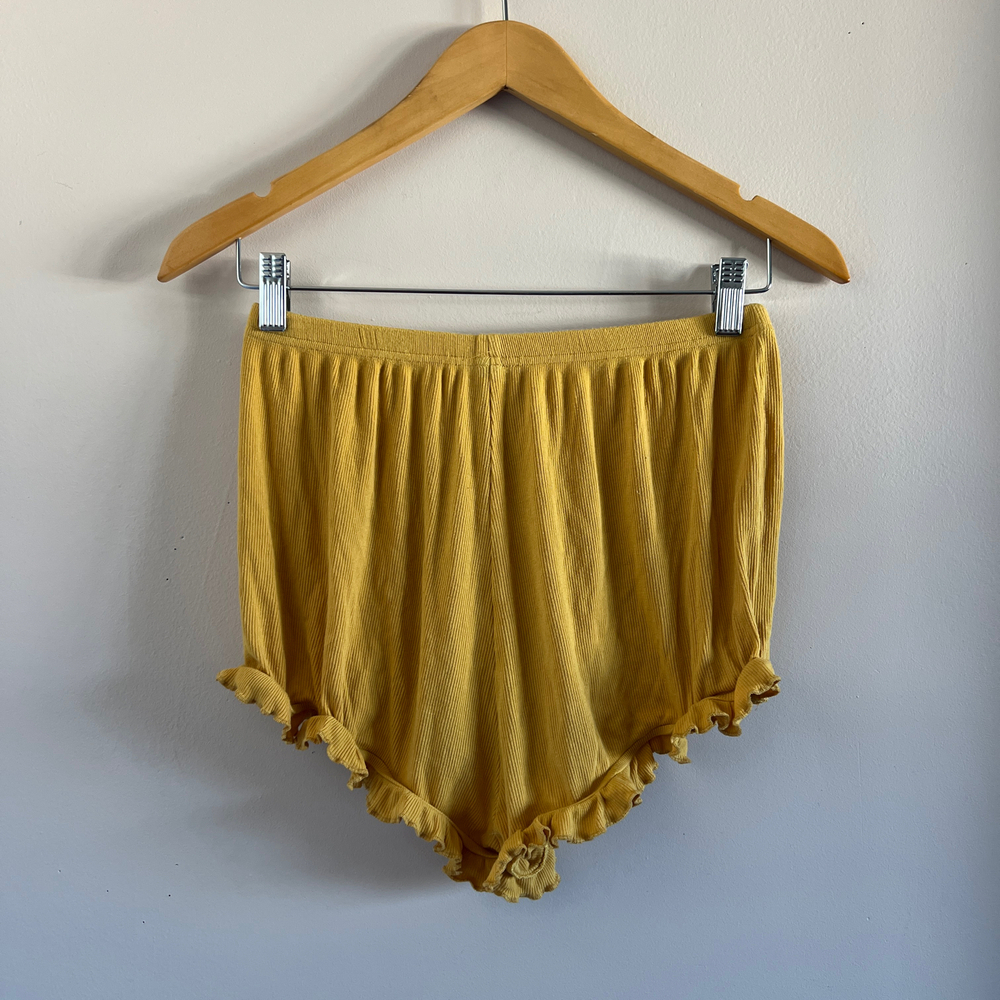 Mango Yellow Ribbed Ruffle Set - Picture 6 of 7